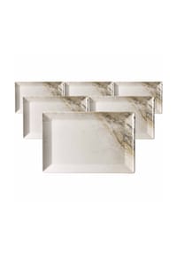 Ritzenhoff & Breker Platten Arezzo 34 x 23 cm 6er Set braun - AREZZO - braun