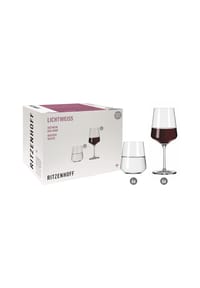 RITZENHOFF Gläser-Set "Lichtweiss Julie", 12er-Set, 6 Rotweingläser, 6 Wassergläser - Lichtweiss - TRANSPARENT