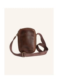 BUCKLE & SEAM - Leder Crossbody – Bag RUNNER, wasserdicht - Braun
