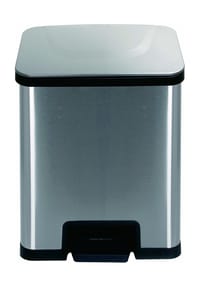 ECHTWERK® - Tretabfalleimer POWER-STEP - Silber