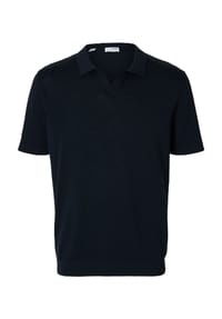SELECTED - T-Shirt "Mattis", Klappkragen, für Herren - 184679 OATMEAL