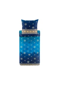 bassetti Bettwäsche PALLAVICINO aus Baumwollsatin mit Reißverschluss - ZUC_Pallavicino - BLAU