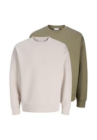 JACK & JONES - Sweatshirt 2er Pack Barron - Beige / schwarz
