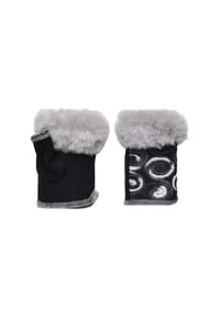MANGUUN - Fingerlose Handschuhe Ischgl, Plüsch, für Damen - WHIRL CHARCOAL