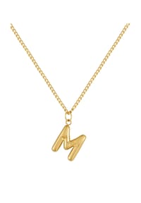 GOOD.designs - Halskette Bubble Anhänger M in Gold mit Bubble-Initialen Anhänger M - gold