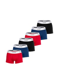 LACOSTE - Herren Boxershorts, 6er Pack - Trunks, Cotton Stretch, Logobund - Dunkelblau