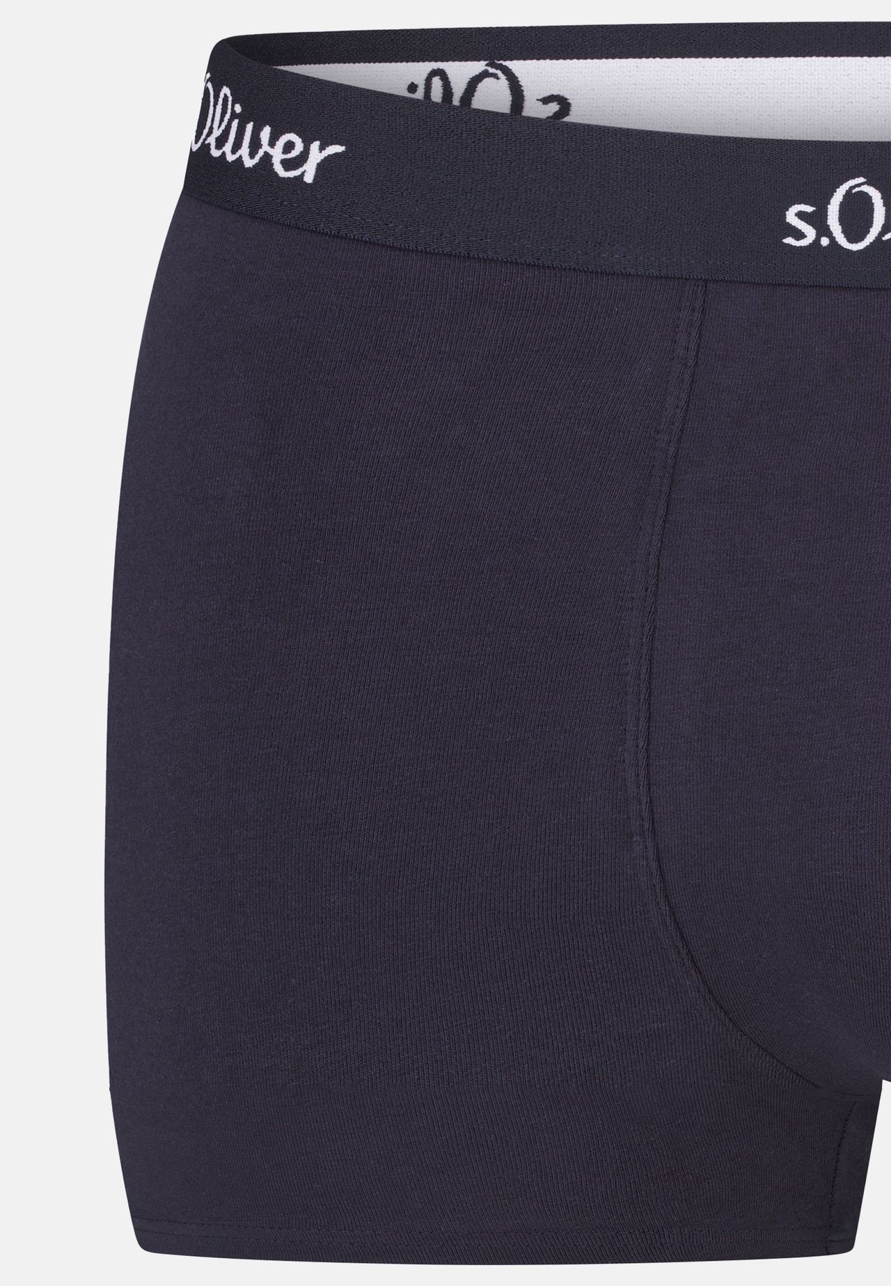 S.Oliver Hipster Basic Boxershorts, 3Er-Pack, Logo-Bund, FüR Herren, Blau, Xxl