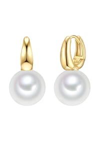 Rafaela Donata - Damen Ohrringe aus 925/- Sterling Silber in Gelbgold mit Muschelkernperle - gelbgold