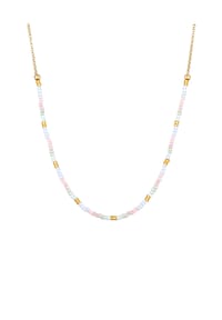 elli. - Halskette Kinder Beads Kugeln Pastell 925 Silber Vergoldet - Gold