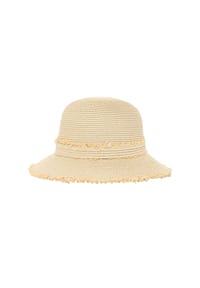 MANGUUN - Strohhut, Fransenkante, für Damen - BEIGE ORIGINAL