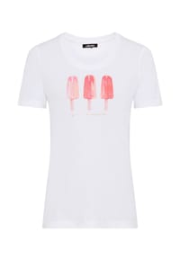 olsen - Shirt mit Placement Print - White