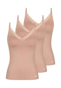 sloggi - Spaghetti Top 3er Pack Go Blush - Cameo brown