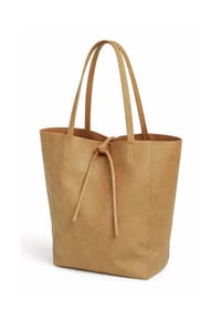 collezione alessandro® - Schultertasche EasyGo aus softem Leder, Made in Italy - blau