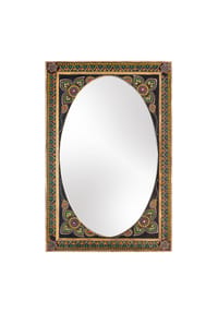 GINER & COLOMER - Spiegel aus Mangoholz, MDF-Rückwand, 61 cm, moderner Ethno-Stil – 92 x 61 x 2 cm - 