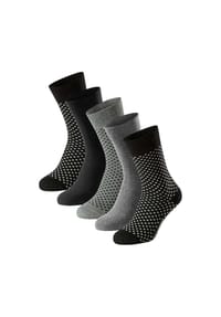 SCHIESSER - Herren Socken, 5er Pack - "Bluebird", Baumwoll-Mix, uni/gemustert - Blau/gemustert