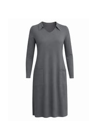 CAROLIN RICK - Jerseykleid A-förmig mit Kragen und Taschen - Creme