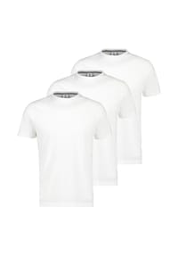 LERROS - T-Shirt 3er Pack Basic - Dunkelblau / weiß