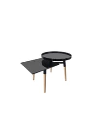 Kayoom - Beistelltisch Butler 210 schwarz – Eiche - schwarz