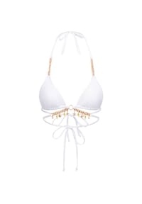 MODA MINX - Bikinioberteil Seychelles Triangle Wrap Top mit maritimen Elementen - White