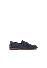 kazar - Marineblaue Slipper aus Wildleder und Glattleder - Dunkelblau