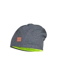 maximo® - KIDS-Beanie short, reversible - anthrazitmeliert/hellgrün