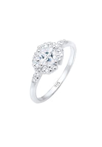 elli. PREMIUM - Ring Verlobung Zirkonia Steine Romantisch 925 Silber - Silber