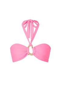MODA MINX - Bikinioberteil mit tollem Ring-Element - pink
