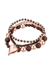 Luluandjane - Damen Armband aus Metall-Legierung in Roségold mit Glas - roségold