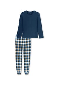 SCHIESSER - Schlafanzug Casual Essentials, Baumwolle, für Herren - 709 MINERAL