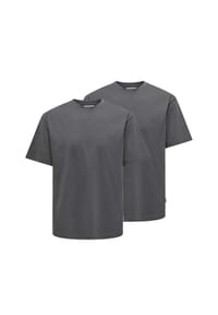 ONLY & SONS - T-Shirt 2er Pack Onsfred - Castor gray