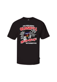 OLDSKULL - T-Shirt Rtrip Moto Skull mit coolem Print - Black