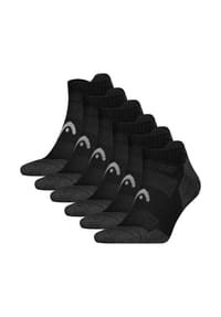 HEAD® - Unisex Sneaker-Wandersocken, 6er Pack - Hiking All Climates Sneaker 6P, Sportsocken, Logo - Schwarz