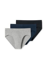 SCHIESSER - Mini Slip / Unterhose 3er Pack 95/5 Organic Cotton - 901 GRAU
