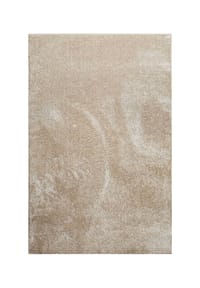 homie LIVING - Hochflorteppich Flavio - waschbar, einfarbiger Teppich, mit Antirutschbeschichtung, Wohnzimmer - sand beige