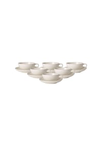Villeroy & Boch Teetassen mit Untertassen For Me 110 ml 6er Set weiß - FOR ME - weiß