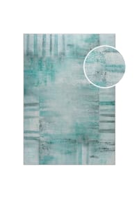 ESPRIT - Teppich Maui - bedruckt - petrol