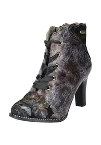 LAURA VITA® - Leder/Textil Stiefelette - Schwarz