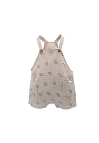 maximo® - GOTS BABY-Latzshorts, Taschen Musselinstoff, Futter, Windelöffnung - altindigo-weiß-streifen