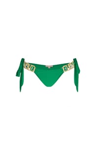 MODA MINX - Bikinihose Boujee Tie Side Brazilian mit stilvollem Steinbesatz - Barbie Pink