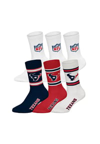 NFL - Unisex Socken, 6er Pack - NFL Teams, 6Pack Crew Socks, Football, Logo, Baumwollmischung - Arizona Cardinals/Mix