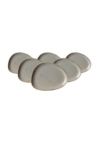 Ritzenhoff & Breker Beilagenteller Taste 20,5 x 16 cm 6er Set taupe - TASTE - taupe