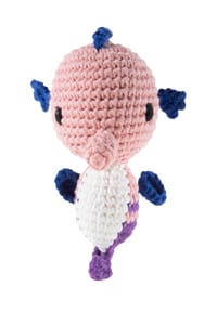 heunec® - Kuscheltier Crochi Häkelfreund Seepferdchen - weiß