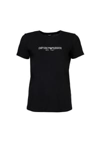 EMPORIO ARMANI - Damen T-Shirt - EVERYDAY COTTON, Rundhals, Regular Fit, Logo - Schwarz
