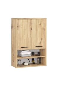 Akord - Fin Badezimmer-Hängeschrank W64 mit 2 Türen und 4 Einlegeböden - artisan-eiche