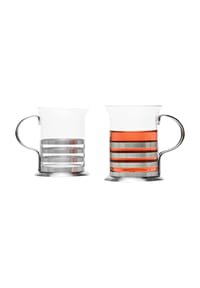 LEONARDO Balance Teeglas, 2er-Set, 220 ml - BALANCE - silber, transparent