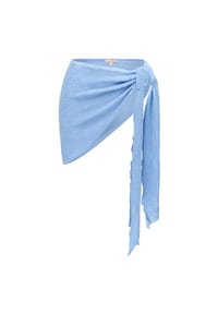 MODA MINX - Sarong Scrunch Short Ruffle mit seitlicher Bindung - Baby Blue