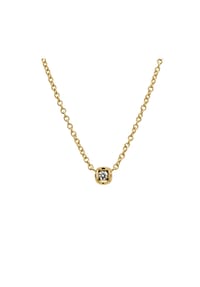 LYOMI - Collier 585/- Gold 1 Diamant Lab Grown 0,10ct. - gelb