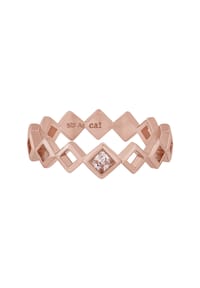 caї - Ring 925/- Sterling Silber 1 Zirkonia - rot