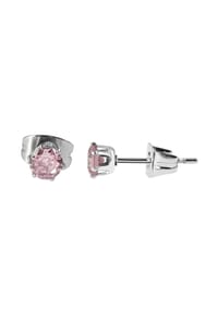 Adelia's - Adelia's Damen Ohrstecker aus Edelstahl und Zirkonia Ø 3 mm - rot