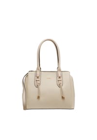 L.CREDI - PALOMA Henkeltasche, Kunstleder, Reißverschluss, für Damen - CREME
